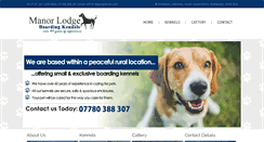 Desktop Screenshot of manorlodgeboardingkennels.co.uk